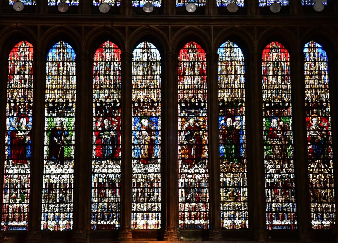 Some of the cathedral's 70,000-square-foot collection of stained glass.