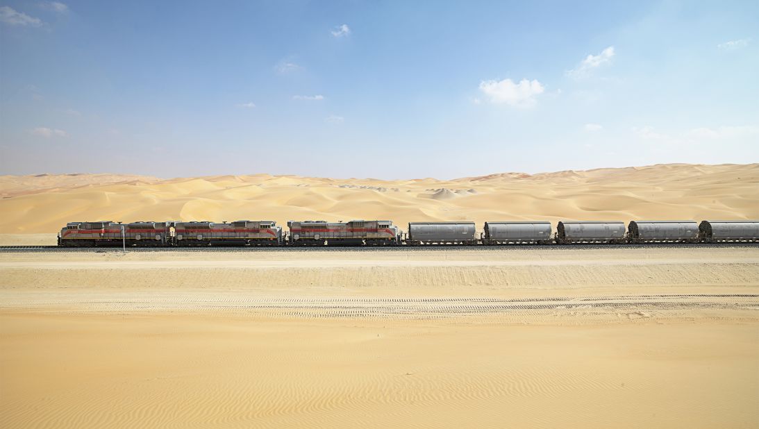 <strong>Etihad Rail network, United Arab Emirates: </strong>The United Arab Emirates' first national rail network will operate across 1,200 kilometers (746 miles), connecting the Gulf of Oman and the Persian Gulf and extending down the western coast to the border with Saudi Arabia. Currently under construction, its developer Etihad Rail says the network will take 60 million metric<strong> </strong>tons of freight from road and sea annually and save millions of tons in carbon emissions. 