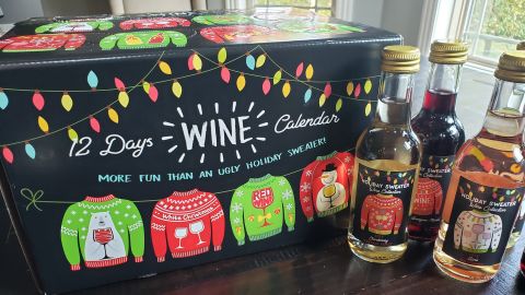 Sam's Club 2020 wine Advent calendar for $37.98 includes Cabernet Sauvignon, Chardonnay and Zinfandel wine.