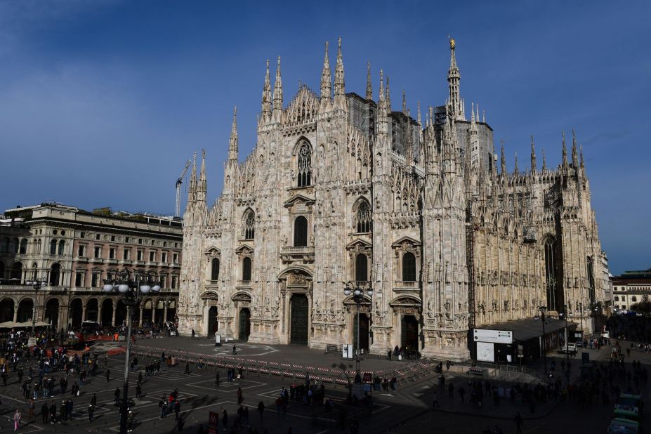 Milan, Italy -- The Milan Cathedral (Duomo di Milano) is one of the largest churches in Europe and took nearly six centuries to complete. 