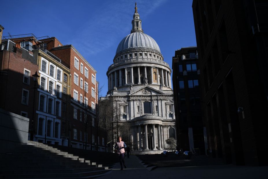 London, United Kingdom -- St Paul's Cathedral was built during the 17th century. Its dome, famous to London's skyline, is comprised of an outer dome, a concealed brick cone for structural support and an inner dome. 