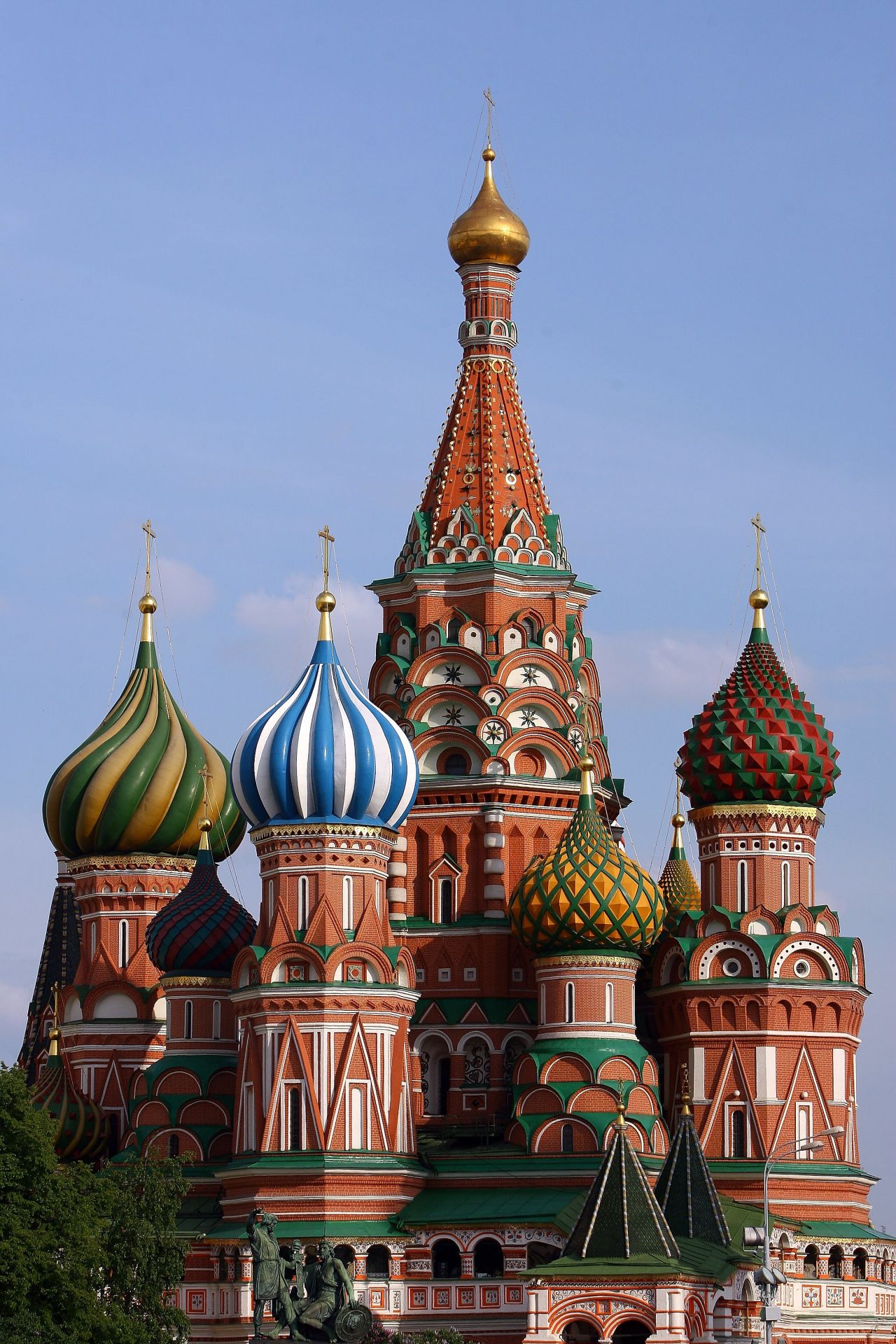 Moscow, Russia -- St Basil's Cathedral was built during the 16th century by Ivan IV or, as he was nicknamed, Ivan the Terrible. The structure's design and color was modified throughout its history.