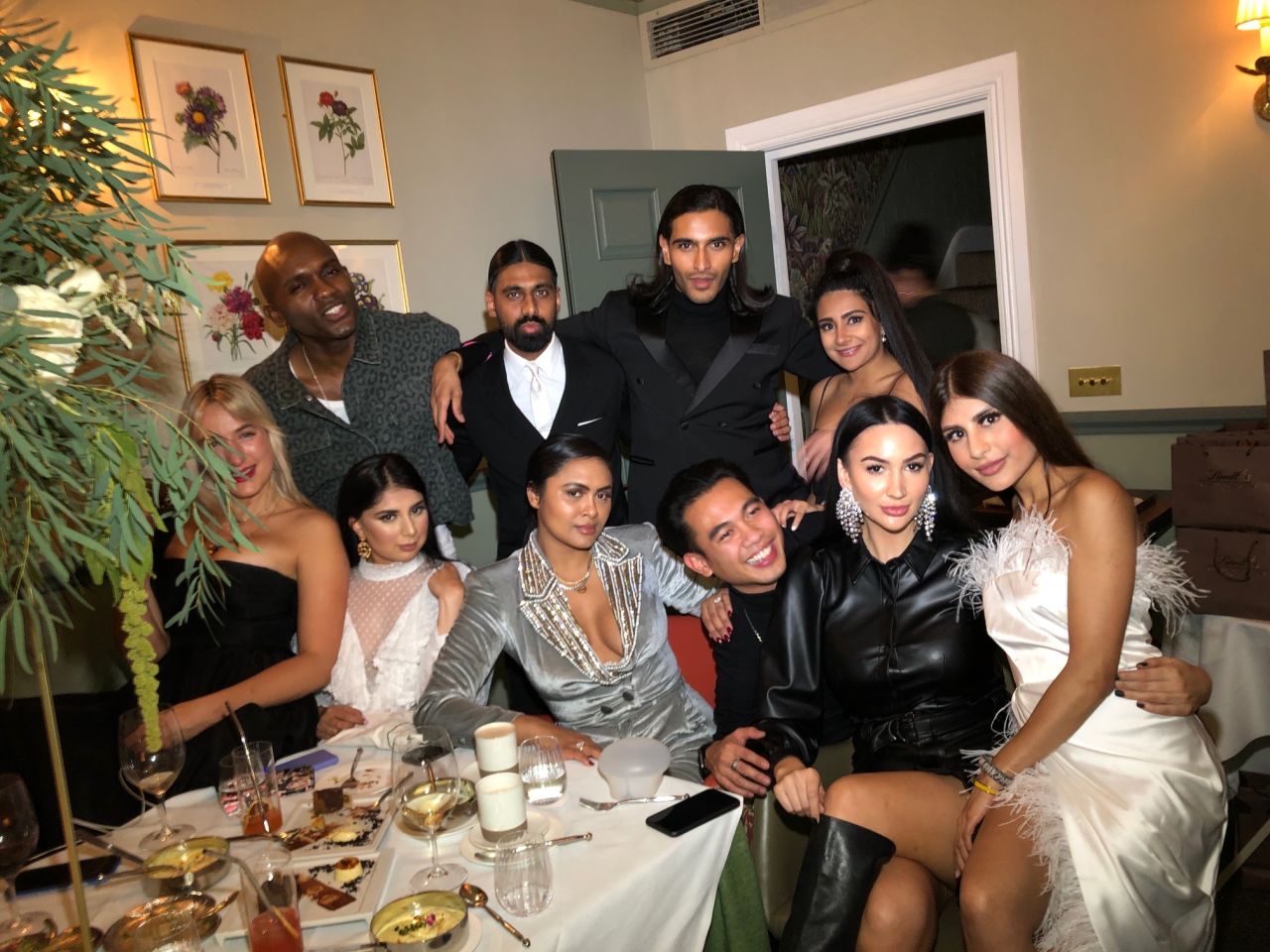 In an ordinary year, Chadda (back row, wearing all black) would spend Diwali surrounded by friends and family.