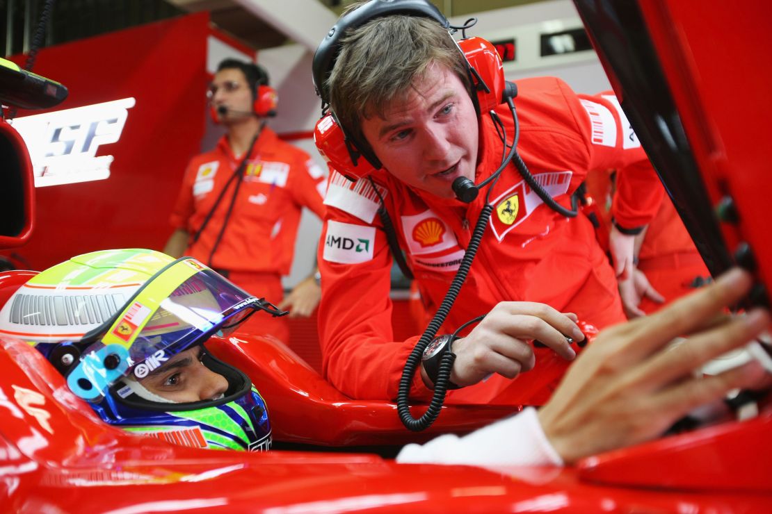 Rob Smedley (right) was previously the race engineer for Felipe Massa (left) at Ferrari and Williams F1, before he founded Electroheads and became director of data systems for F1.
