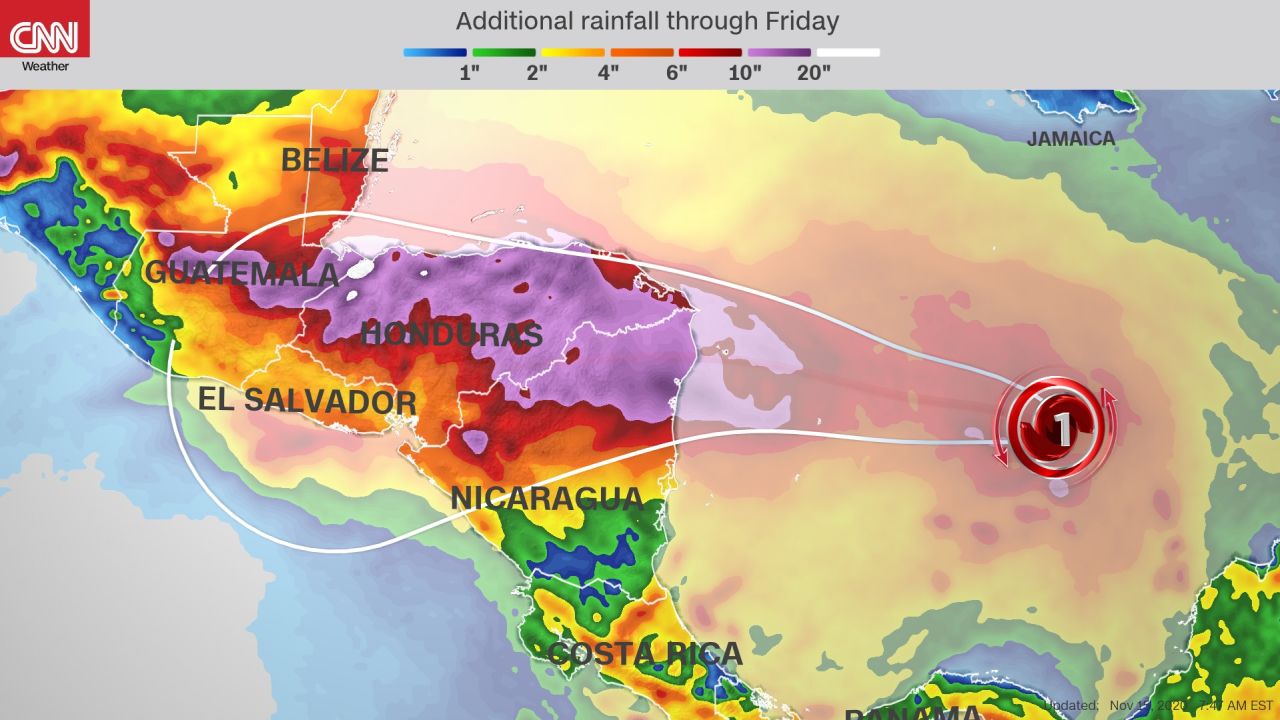 weather hurricane iota rain forecast 11152020