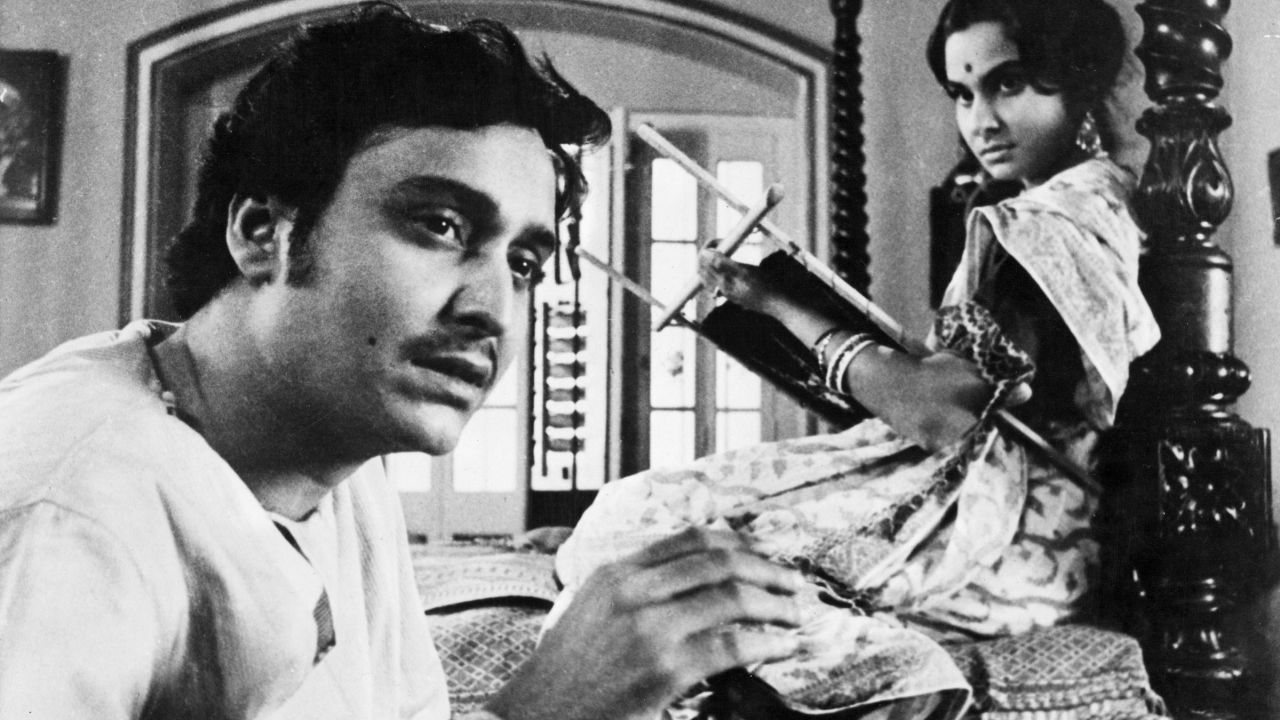 Soumitra Chatterjee and Madhabi Mukherjee in the 1964 film, "The Lonely Wife."