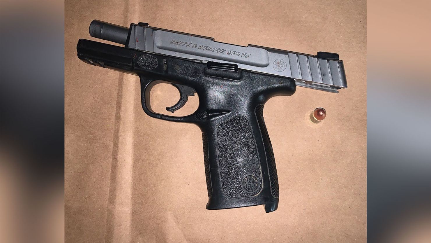Sacramento Police said this firearm was recovered near the suspect.