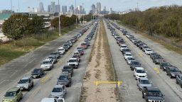 North Texas Food Bank (NTFB) distributed more than 600,000 lbs of food for about 25,000 people in need on Saturday, November 14 in Dallas, Texas, according to Anna Kuruan, Spokeswoman for NTFB.