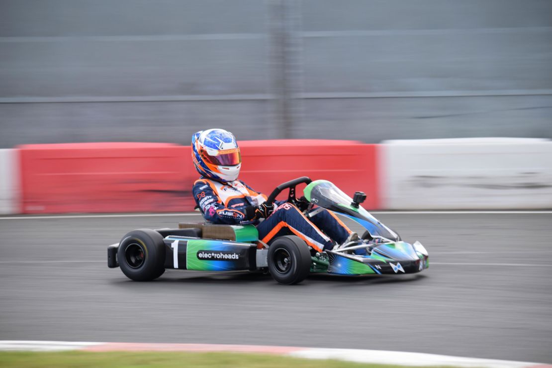 The Electroheads Motorsport karts are made with equal power and specifications, so talent is the only differentiator between competitors.