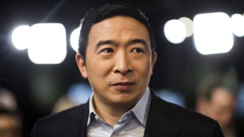Andrew Yang, founder of Venture for America and a 2020 Democratic presidential candidate, in Manchester, New Hampshire, on February 7, 2020.