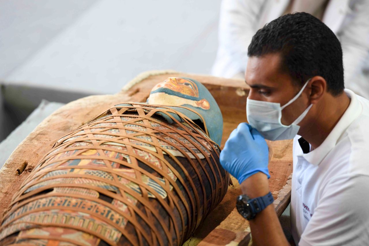 Saqqara Ancient Egyptian Burial Site Yields 100 More Coffins Some With Mummies Cnn