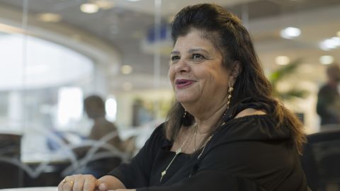 Luiza Helena Trajano, chairwoman of the board of directors for Magazine Luiza SA, speaks during an interview at the company's headquarters in Sao Paulo, Brazil.