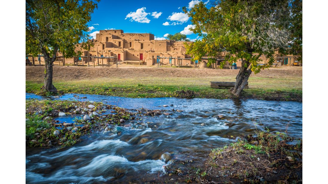 <strong>New Mexico:</strong> The only Native American site designated both a UNESCO World Heritage site and US National Historic Landmark, Taos Pueblo is one of the country's oldest continuously inhabited communities.