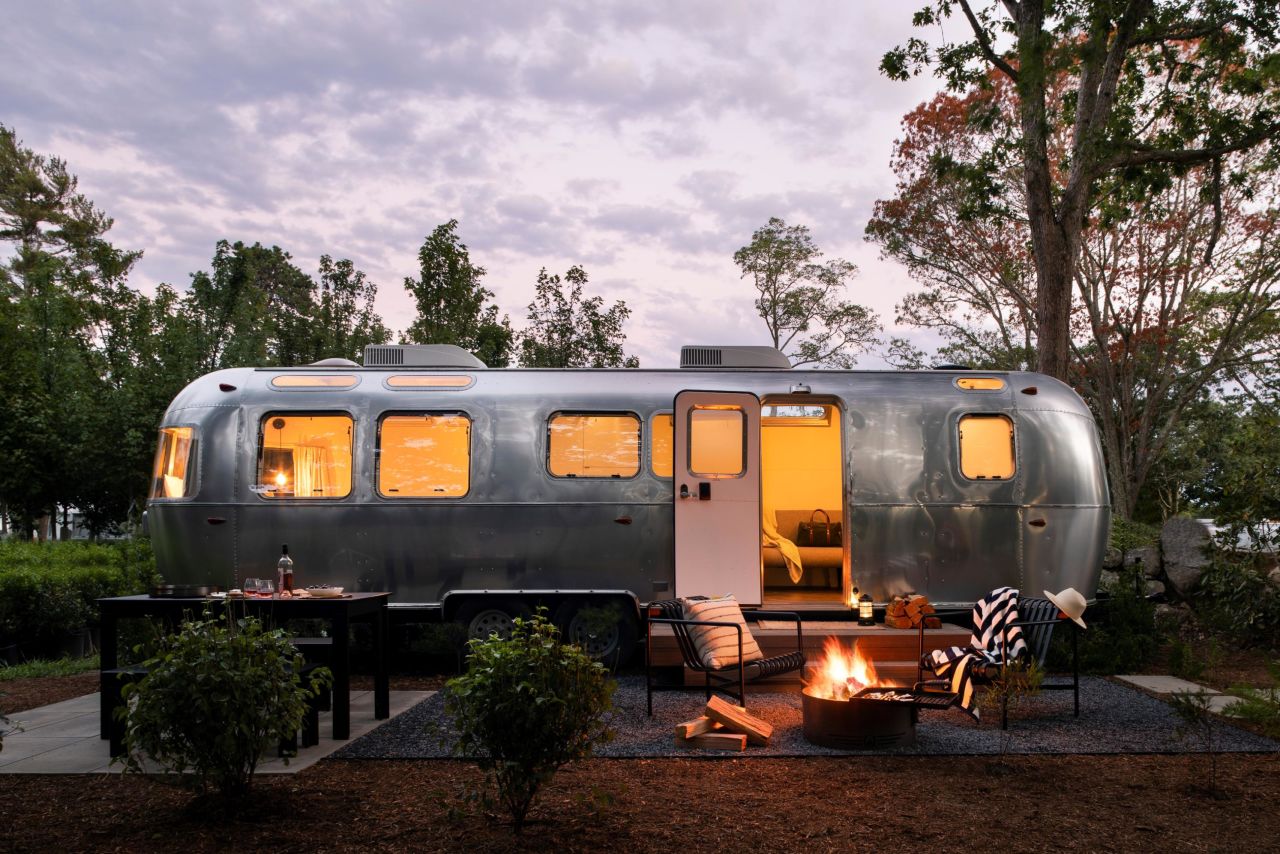 AutoCamp features custom-designed Airstream trailers for overnight stays in three locations.