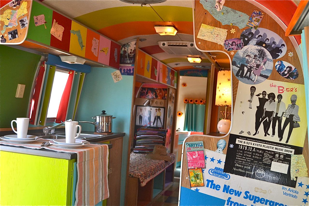 "Hairstream" is one of the trailers at Kate's Lazy Desert near Joshua Tree National Park in California.