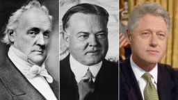 Former Presidents James Buchanan, Herbert Hoover and Bill Clinton