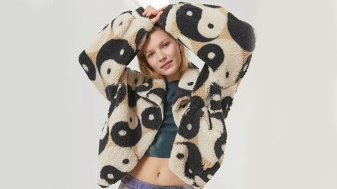 UO Olivia Printed Sherpa Jacket
