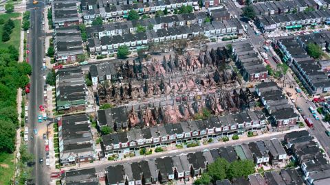 Eleven people were killed and 61 homes were destroyed in West Philadelphia on 1985 following a shootout and bombing between police and the MOVE group.