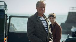 The Crown S4. Picture shows: Mountbatten (CHARLES DANCE). Filming Location: Keiss Harbour