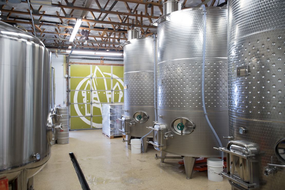Meriwether Cider's Garden City, Idaho facility produces cider for bottling for direct-to-consumer takeaway sales and for wholesale to select grocers. It also includes a tap room for customers to come in for a drink.