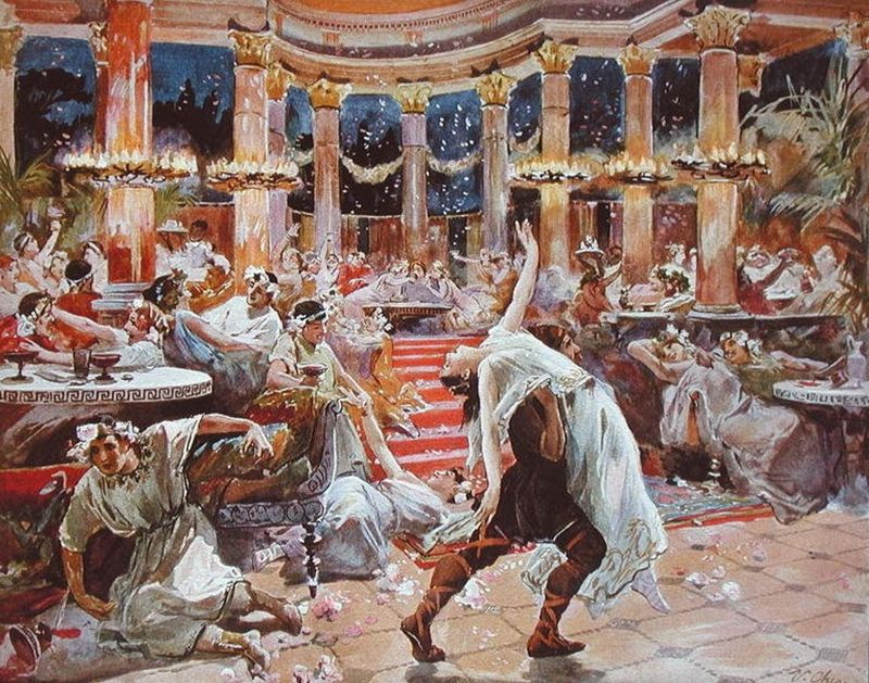 The ancient Roman banquet celebrated shock, awe and carpe diem picture pic