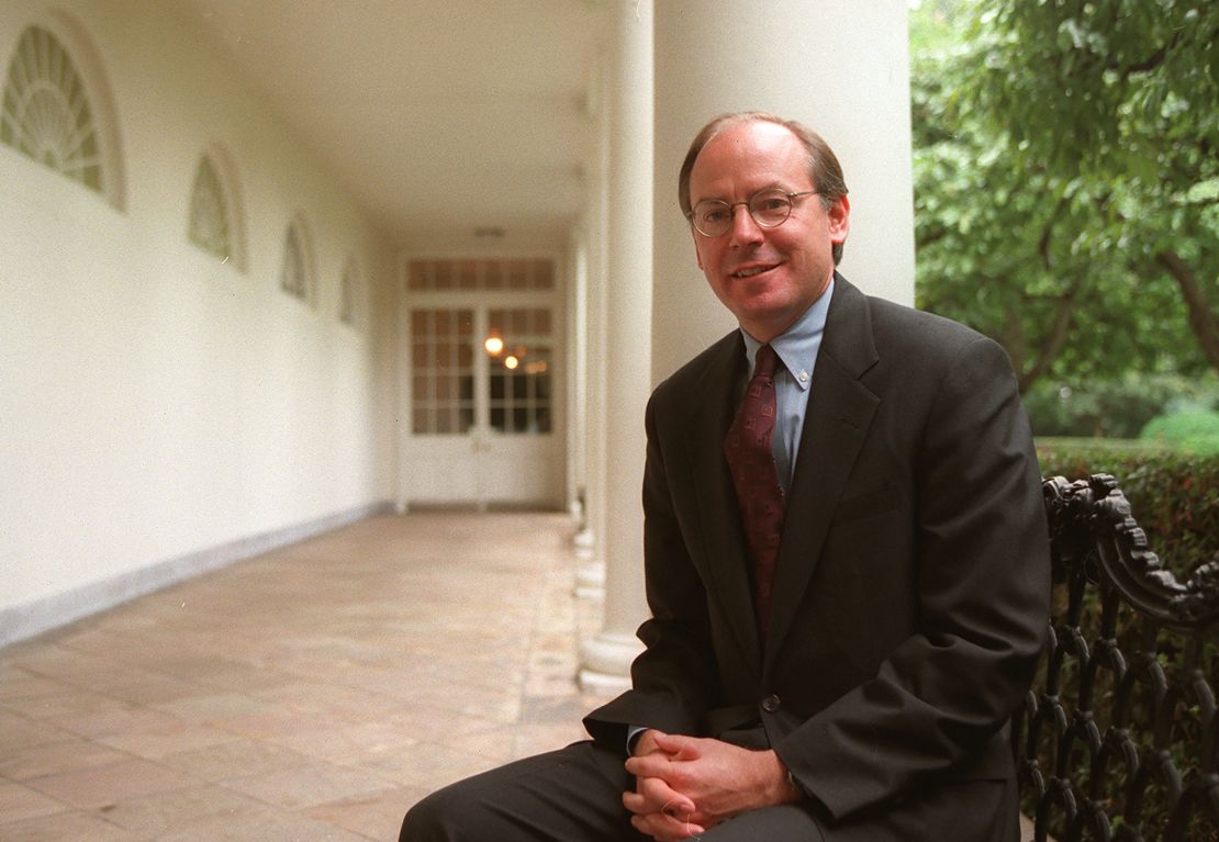 Steve Ricchetti in the Rose Garden at the White House in Washington on August 1, 2000.