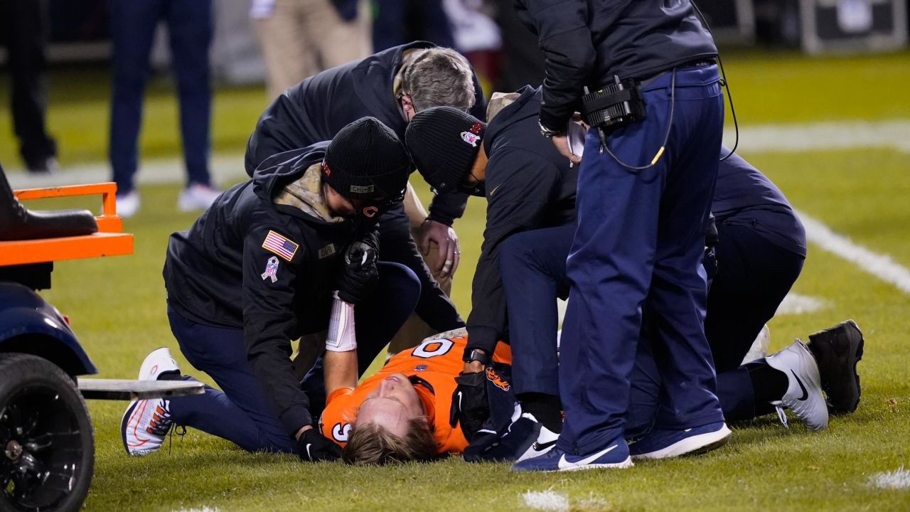 NFL: Chicago Bears quarterback Nick Foles carted off field with injury