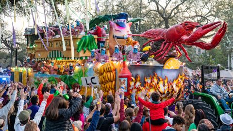The Krewe of Bacchus parade takes place on February 23, 2020, in New Orleans. The city's mayor announced Tuesday that parades would not be permitted at Mardi Gras in 2021.