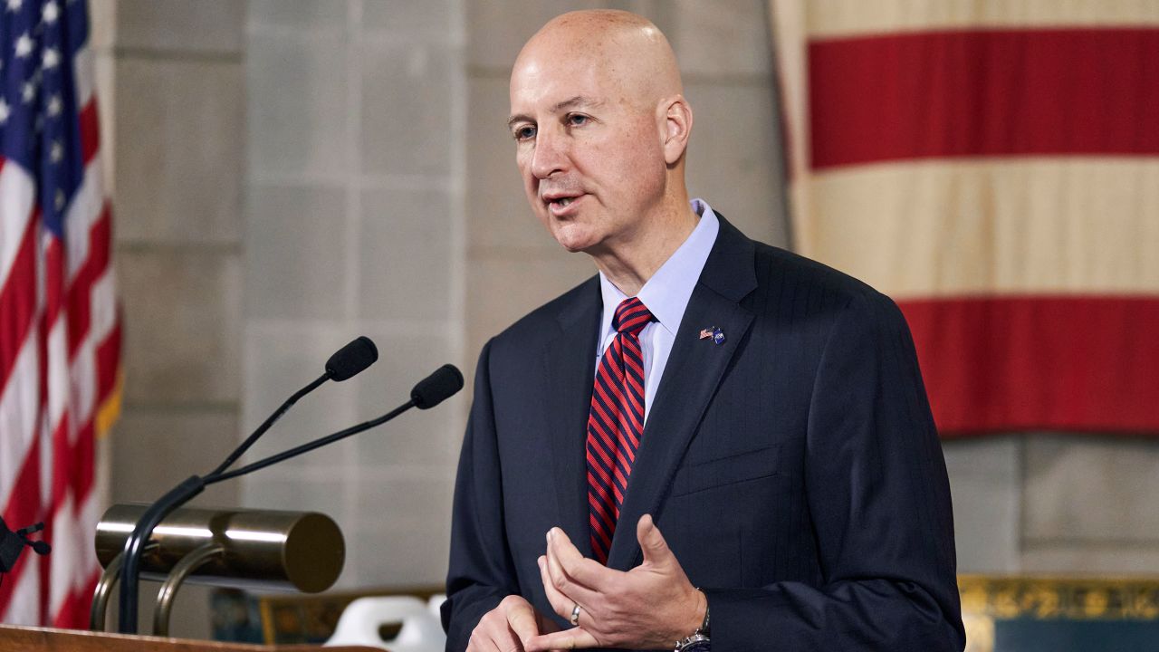 In this Sept. 30, 2020 file photo, Nebraska Gov. Pete Ricketts speaks during a news conference in Lincoln, Neb.