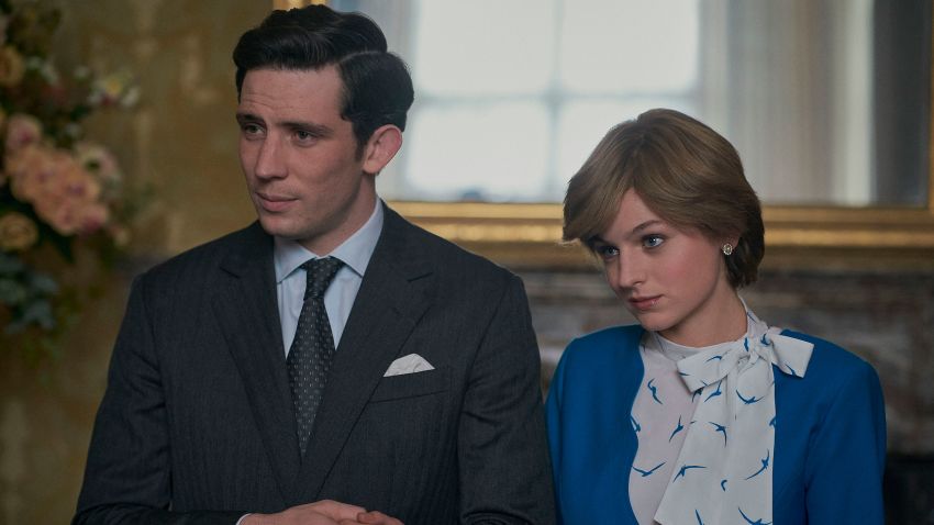 Josh O'Connor as Prince Charles and Emma Corrin as Princess Diana in season four of Netflix's The Crown