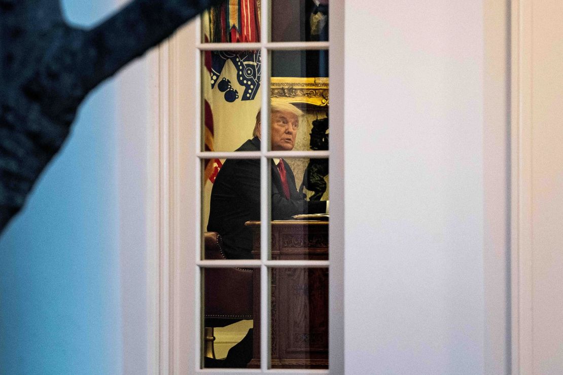 Trump in the Oval Office of the White House on Friday, November 13.