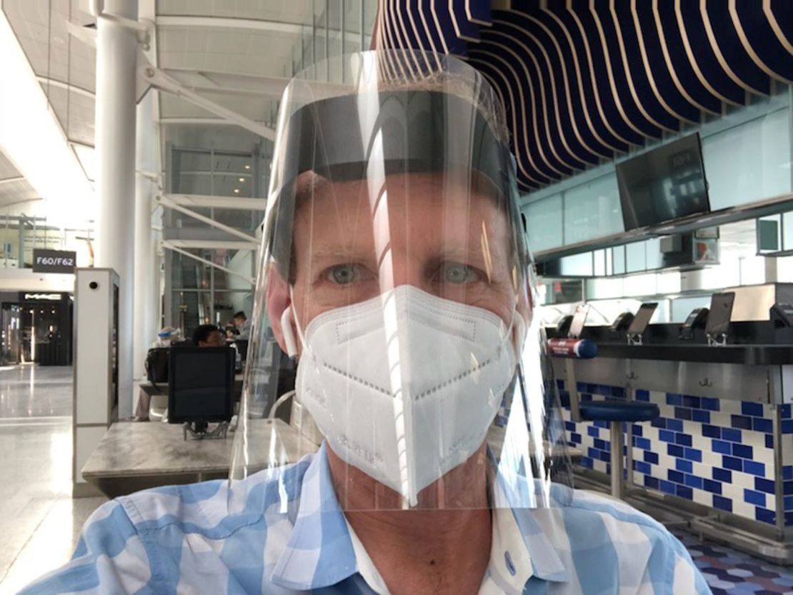 Darren Sukonick of Toronto, shown here at Toronto Pearson International Airport, followed Canadian quarantine guidelines after traveling to the US.