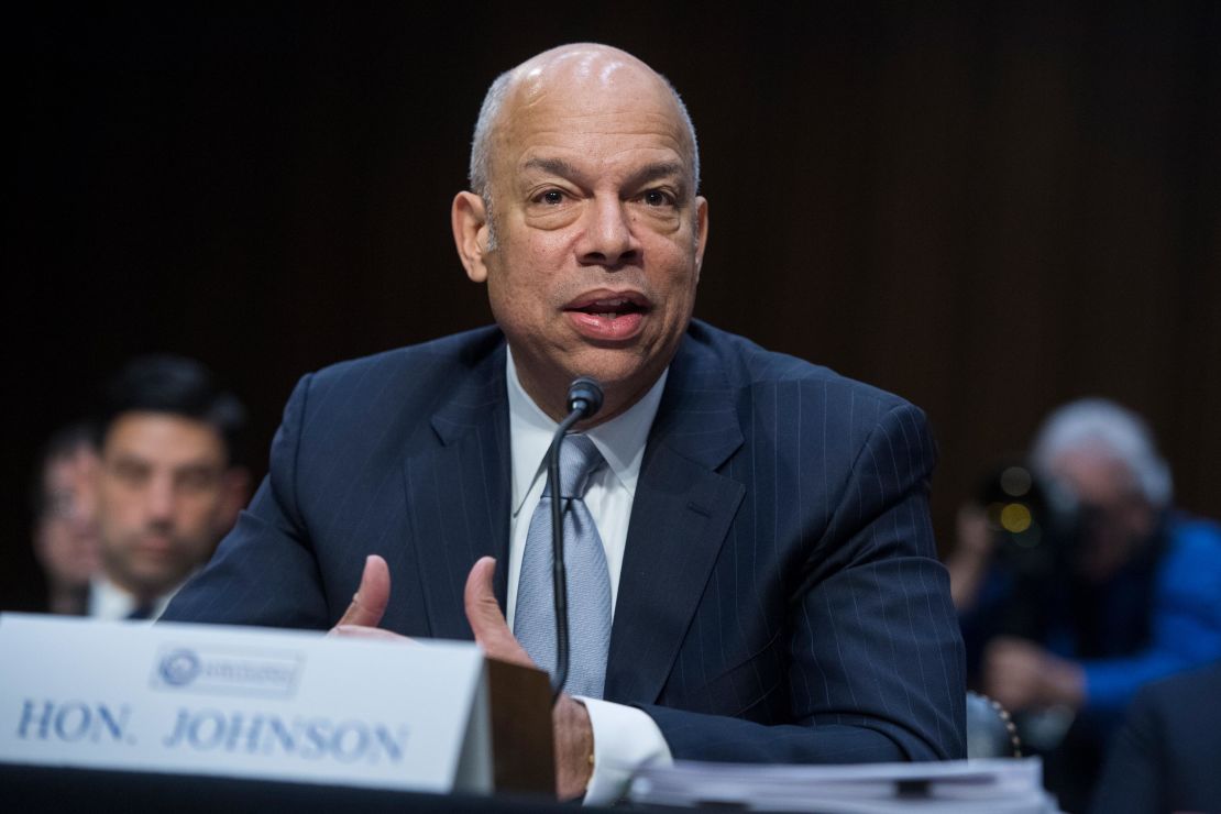 Jeh Johnson, former Homeland Security Secretary, testifies during a Senate Intelligence Committee hearing in Hart Building on Russian Interference in the 2016 election on March 21, 2018.