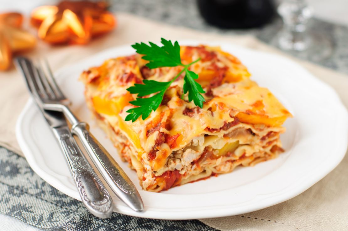 This chicken and pumpkin lasagna will fit right into your Thanksgiving menu.