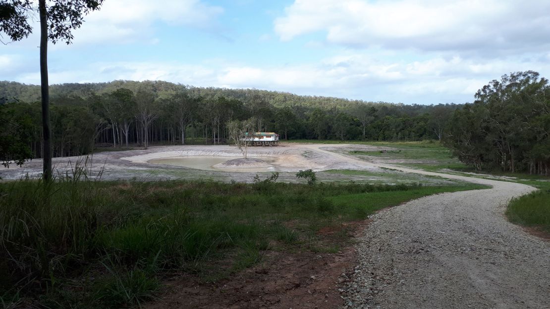 The house now sits a long way from any main roads. Surrounded by bushland, it'll look out onto a lake, where guests can take a boat to a small island.
