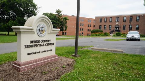 This file photo shows the Berks County Residential Center, where immigrant families are detained, in Leesport, Pennsylvania.