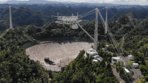 This image shows an overview of the damage to Arecibo Observatory's 305-meter telescope in November.