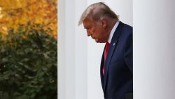 WASHINGTON, DC - NOVEMBER 13: U.S. President Donald Trump walks up to speak about Operation Warp Speed in the Rose Garden at the White House on November 13, 2020 in Washington, DC. The is the first time President Trump has spoken since election night last week, as COVID-19 infections surge in the United States. (Photo by Tasos Katopodis/Getty Images)