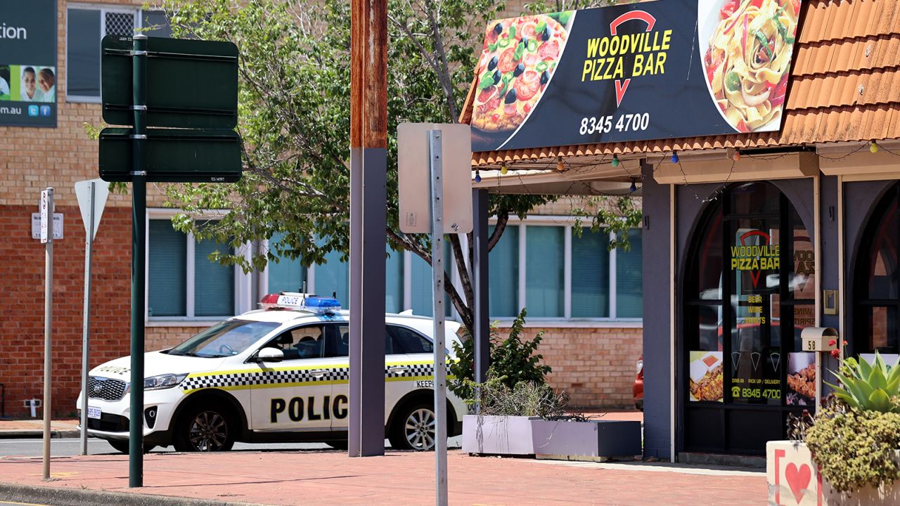 The Woodville Pizza Bar in South Australia, pictured on Friday, was declared a hotspot for Covid-19.