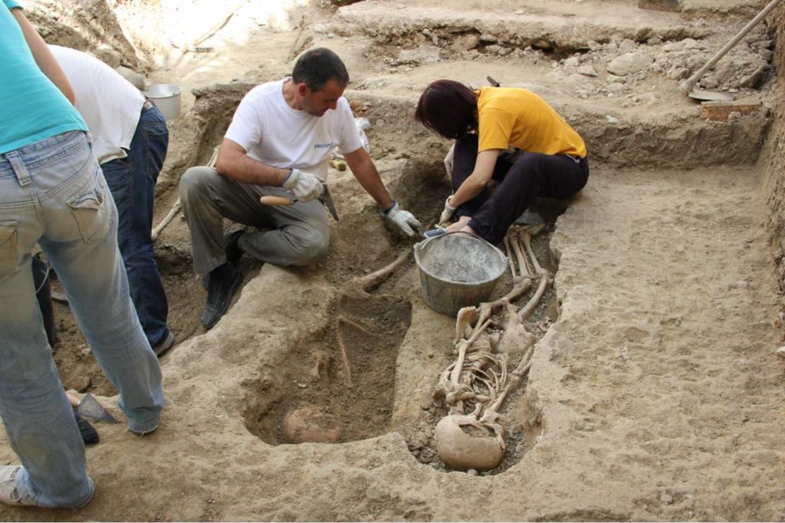 Earlier excavations revealed several skeletons at the site.