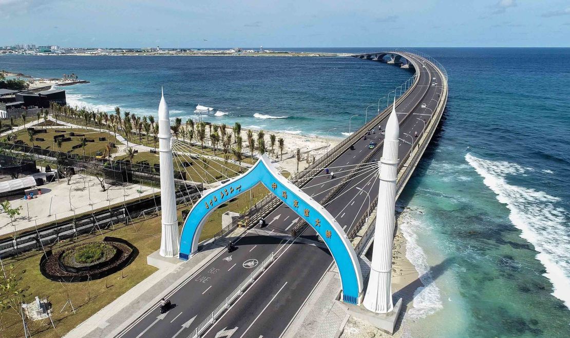 Completed in 2018, the China-Maldives Friendship Bridge is the flagship project of China's infrastructure boom in the Maldives.
