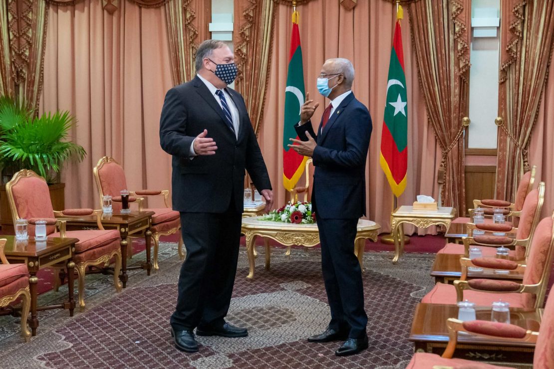 On October 28, US Secretary of State Mike Pompeo tweeted this image following his meeting with Maldives President Ibrahim Mohamed Solih.