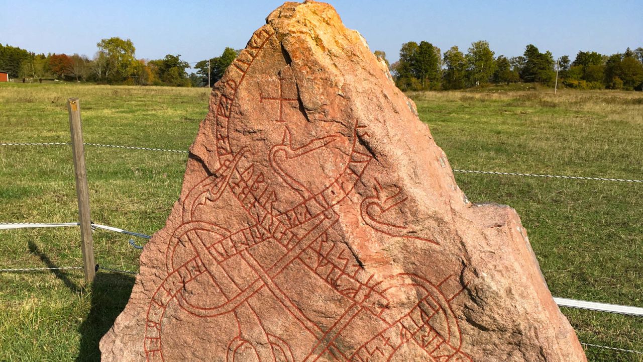 <strong>End of an era: </strong>The runestone that marks the death of Jarlabanke.