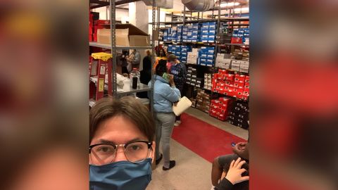 Austin Seybold said he was locked down in the back room of the Finish Line store during the incident.
