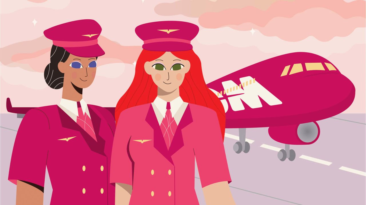The "airline" promised to focus on gender inequality, putting women in powerful positions
