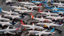 SEATTLE, WA - NOVEMBER 18: Boeing 737 Max airplanes sit parked at the company's production facility on November 18, 2020 in Renton, Washington. The U.S. Federal Aviation Administration (FAA) today cleared the Max for flight after 20 months of grounding. The 737 Max has been grounded worldwide since March 2019 after two deadly crashes in Indonesia and Ethiopia.  (Photo by David Ryder/Getty Images)