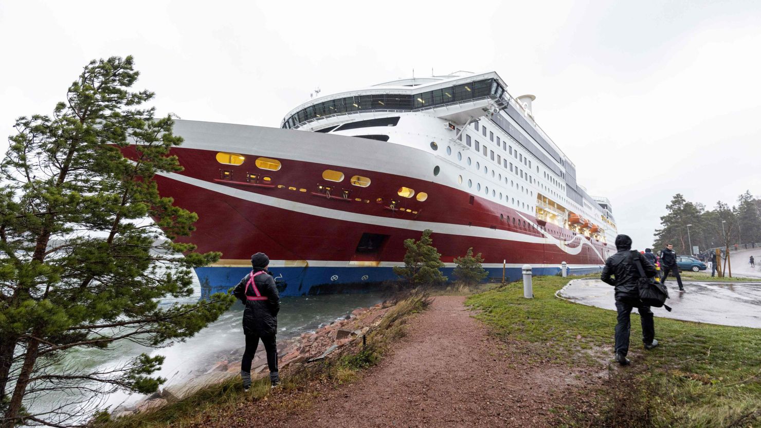 The Viking Line cruise ship Viking Grace ran aground south of Mariehamn,  Finland, on November 21, 2020.