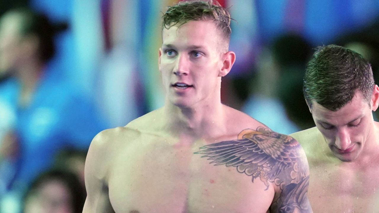 Dressel during the men's 4x100m Medley Relay Final.