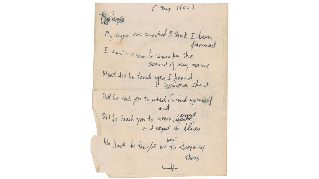 Bob Dylan 1962 lyrics