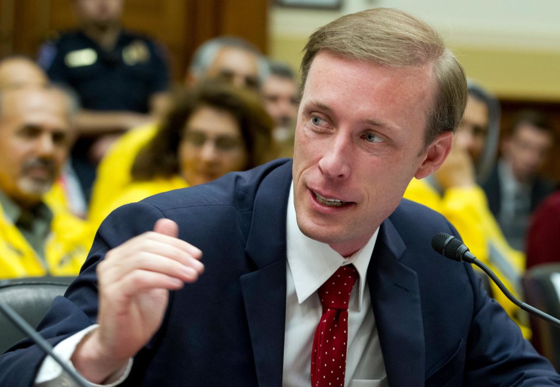 Former State Department Director of Policy Planning Jake Sullivan speaks during a hearing on Iran before the House Foreign Affairs Committee at Capitol Hill in Washington on Wednesday, October 11, 2017.